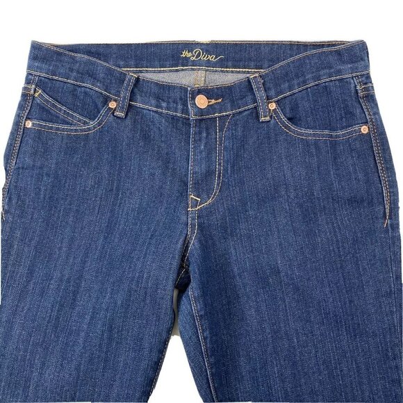 the Diva Old Navy Jeans Women's size 8 Regular Straight Leg Skinny Blue 33 x 31 - Picture 3 of 8